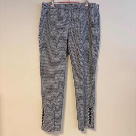 Talbots Pants - Talbots Black and White Checkered Ankle Pants